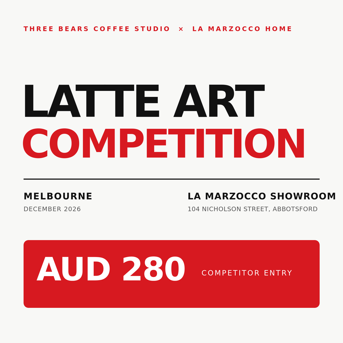 La Marzocco Latte Art Competition Entry