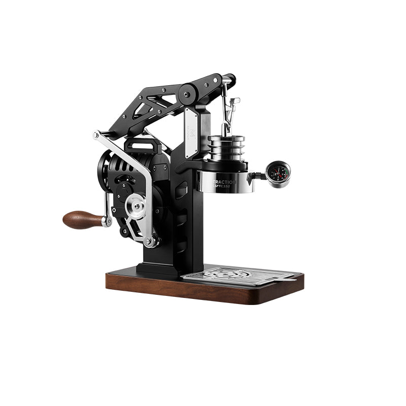 Manual coffee grinder with wooden base 