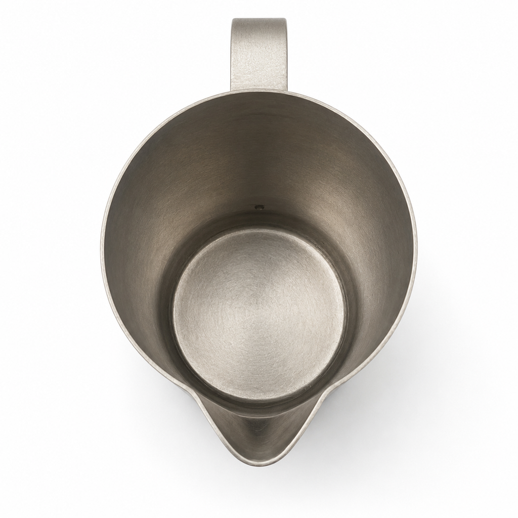 Three Bears Coffee Studio Titanium Pitcher - Top View