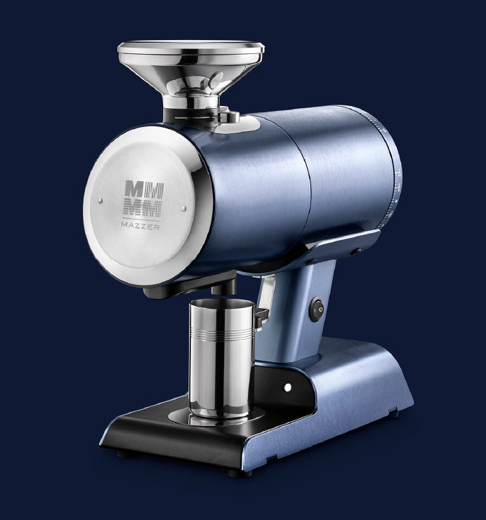 Mazzer Philos Laguna Blu limited edition single dose coffee grinder