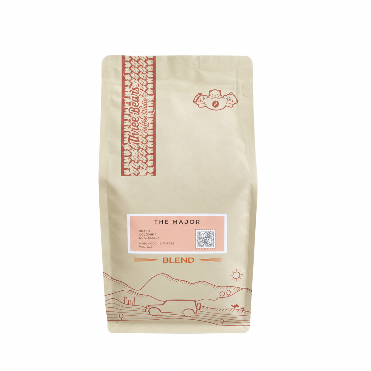 Three Bears Coffee The Major Blend 500g coffee beans